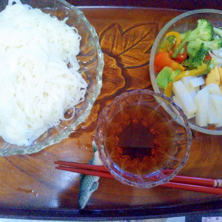 カラフル野菜たっぷり☆素麺ランチ